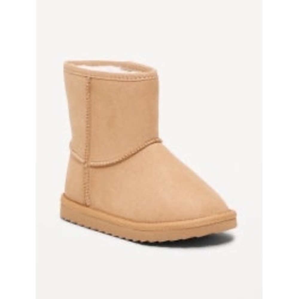 Old Navy Kids Faux Suede Sherpa Lined Boots Tan Size 10 800507-00-1